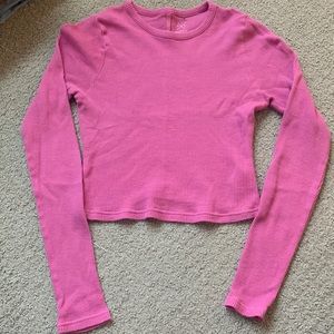Tight cropped pink long sleeve